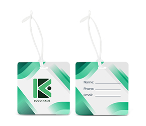 Full Color Square-shaped Plastic Luggage Tag
