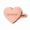 copper romantic heart shaped wedding cufflinks