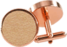 copper wood custom wedding cufflinks