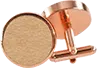copper wood custom wedding cufflinks