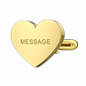 gold romantic heart shaped wedding cufflinks
