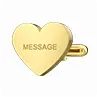 gold romantic heart shaped wedding cufflinks