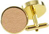 gold wood custom wedding cufflinks