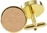 gold wood custom wedding cufflinks