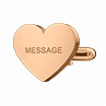 rose gold romantic heart shaped wedding cufflinks