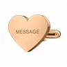 rose gold romantic heart shaped wedding cufflinks