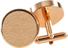 rose gold wood custom wedding cufflinks