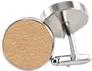 silver wood custom wedding cufflinks