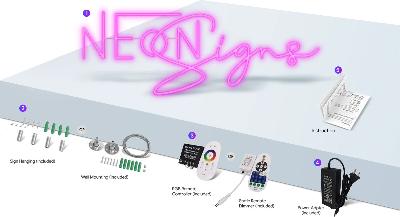 Neon Sign Package List