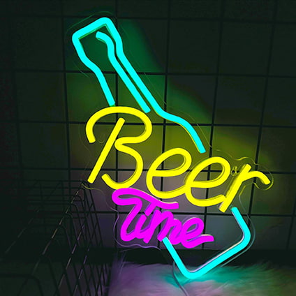 beer time bar neon sign