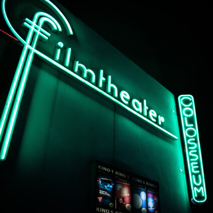filmtheater oudoor neon signs