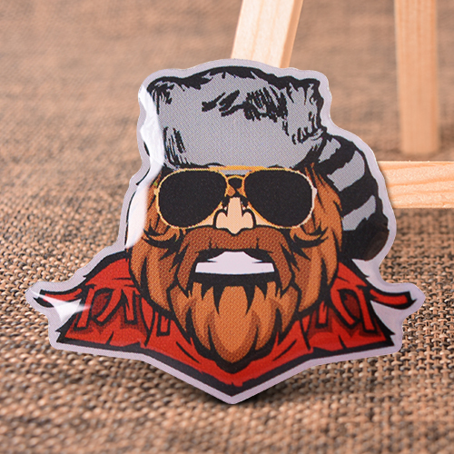  Bearded Man Printed Pins