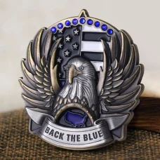 Back The Blue Police Challenge Coins