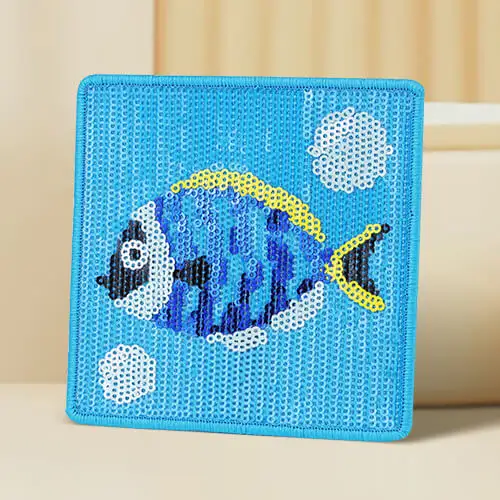 Cartoon Ocean Fish Sequin Custom Patches Cartoon Ocean Fish Sequin Custom Patches