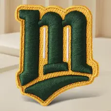 Letter M 3D Embroidered Custom Patches Letter M 3D Embroidered Custom Patches