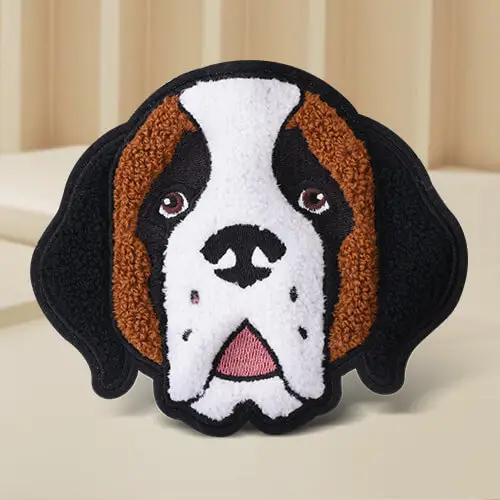 Saint Bernard Dog Chenille Custom Patches
