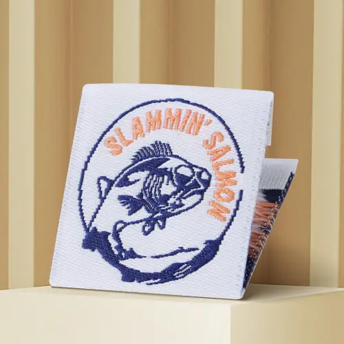 Slammin' Salmon Woven Labels No Minimum Slammin' Salmon Woven Labels No Minimum