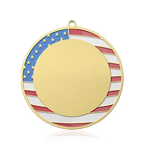 2-5 inches Flag Round Running Medal