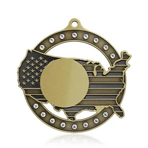 2.5-3 inches <br/> America Sports Medal
