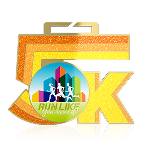 Glitter 5k Model Medal