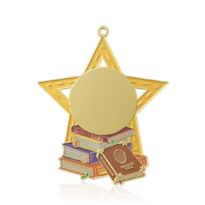 2.5-3 inches Star Book Rush Medal