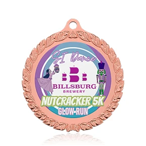 2-5 inches Award Leaf Edge Medal