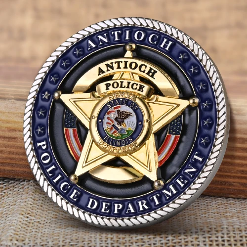 Five-pointed Star Eagle Police Challenge Coins