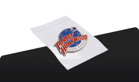 poly bag of enamel pin