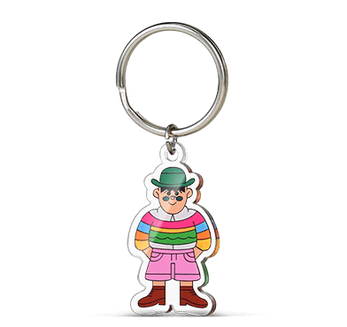 man acrylic keychains custom