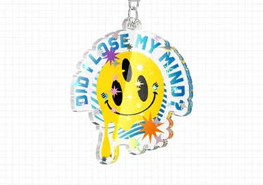 star holographic acrylic keychians style