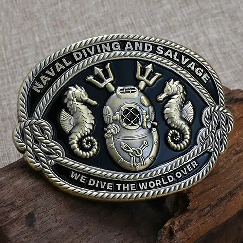 Custom Naval Diving and Salvage Belt Buckles