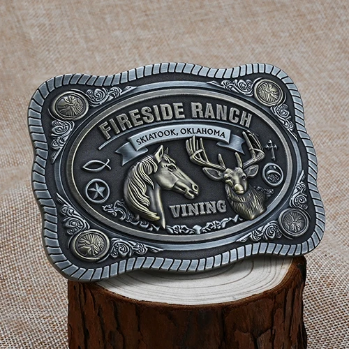 Custom Fireside Ranch Belt Buckles