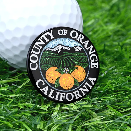 Custom ORANGE Golf Ball Markers Custom ORANGE Golf Ball Markers