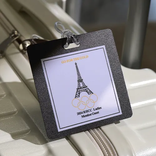 Eiffel Tower Gold Quest Custom Sports Bag Tag