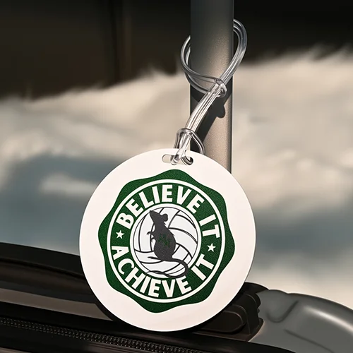 BELIEVE IT Full Color Round Custom Luggage Tags with Logo