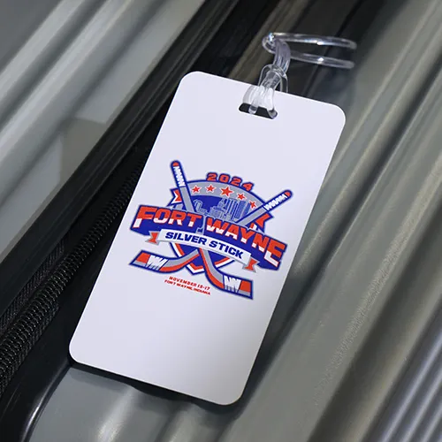Custom FORT WAYNE Full Color Plastic Luggagge Tags