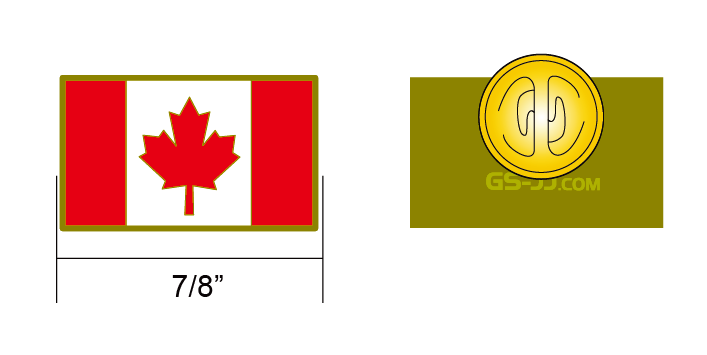 0.875 inches Canada flag pinss