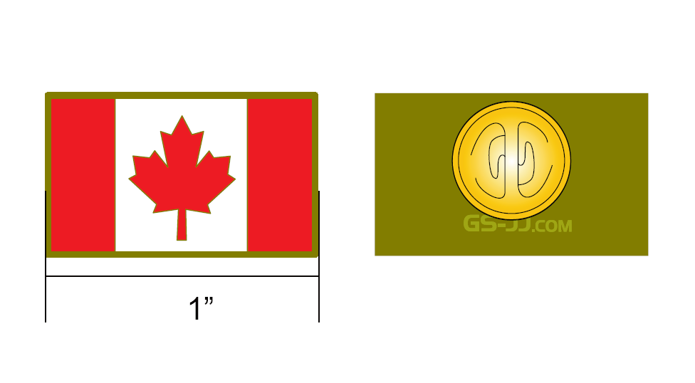 1 inches Canada stock flag pins