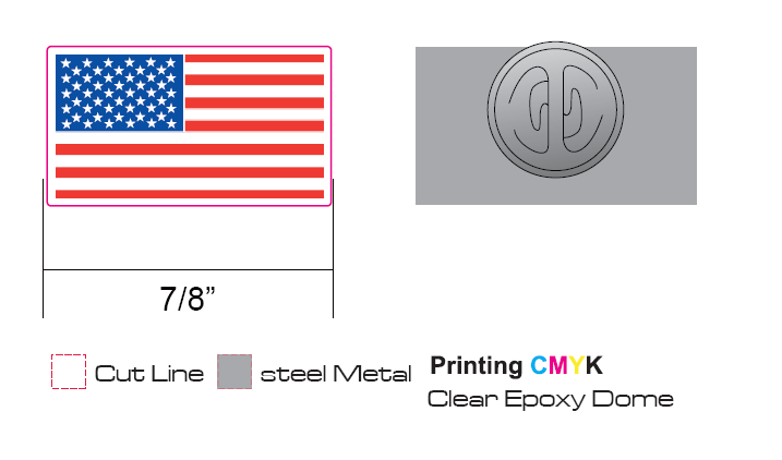 Stock American Flag Lapel Pins (S125)