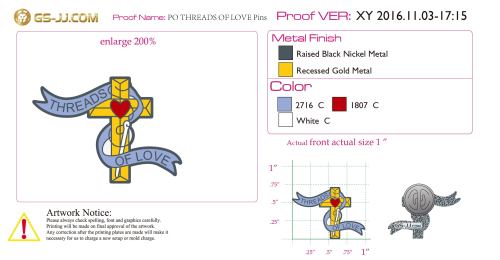PO THREADS OF LOVE Pins Reorder