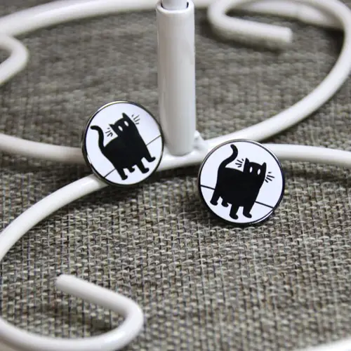 Hard enamel pins for cat