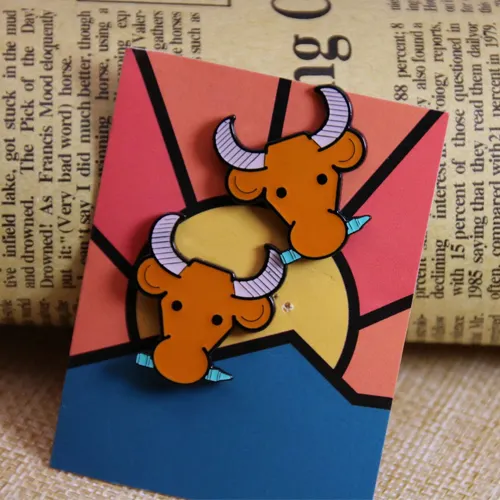 Custom Enamel Pins for Cow 