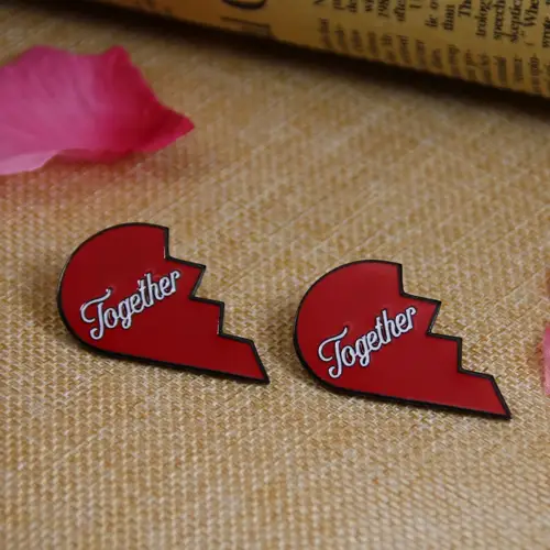 Lapel Pin for Broken Heart