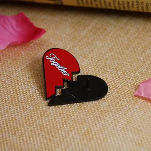 Lapel Pin for Broken Heart