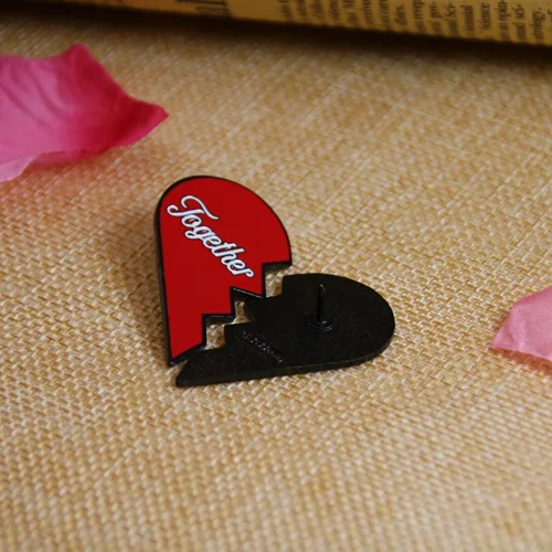 Lapel Pin for Broken Heart