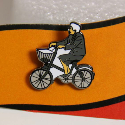 Hard enamel lapel pins for bicycle