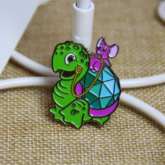 Lapel Pin for Tortoise and Mouse