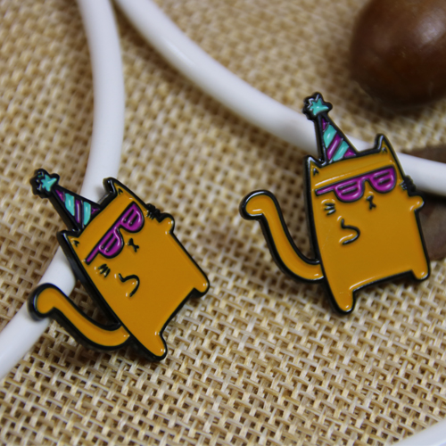 Soft Enamel Lapel pins for Orange Cat