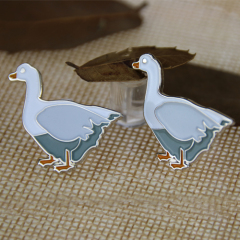 Soft enamel pins for goose