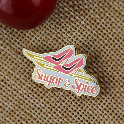 enamel pins for pink high heels